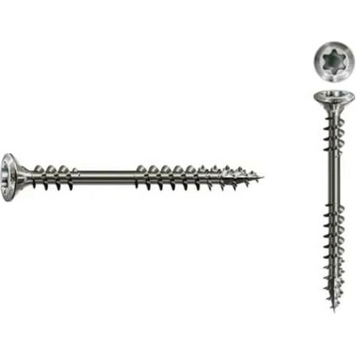 Ozdobné terasové šrouby A2 SPAX 4,5x60 mm stříbrné (400 ks)