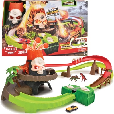 Dickie Toys pretekárska dráha Lebkový vulkán so svetlami a zvukmi kovové autíčko 1:64