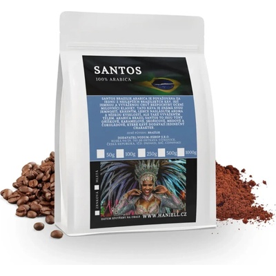 Haniell Santos Brazília - čokoláda, oriešky, karamel 250 g