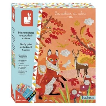 Janod - Творчески комплект - Пресъздай сезоните с перлена боя (J07952)