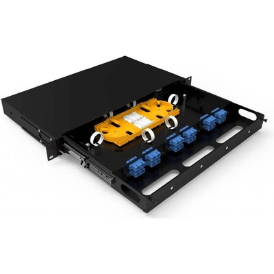 Conneu Оптичен пач панел (ODF) за 12 дуплексни SC адаптера, 1U, черен, Conneu (CNOP-999311)