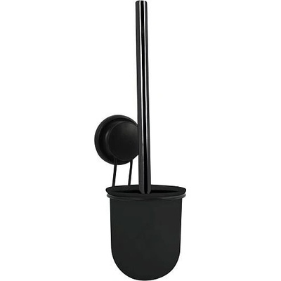 MSV WC nástěnná štětka s přísavkou MEGA Ventouses s plastovou nádobou černá 142759