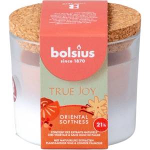 Bolsius Bolsius Polska Sprzedaż sp. z o. o. Ароматна свещ Bolsius в стъкло с корков капак, 80x75 мм, True Joy Oriental Softness