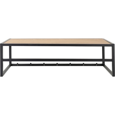 Actona Черна/естествена стенна закачалка от декор от дъб с рафт Seaford - Actona (0000108267)