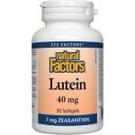 Natural Factors Lutein / Лутеин 40 mg + Зеаксантин х 30 софтгел капсули Natural Factors (1034 NF)