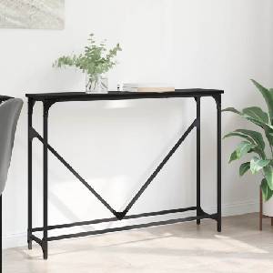 vidaXL Конзолна маса Черния дъб 102 x 23 x 75 см Инженерна дървесина (882222)