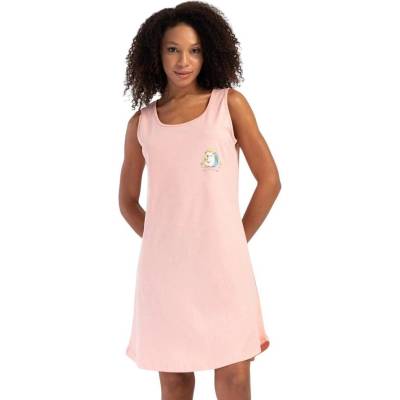 Памучна нощница в бебешко розов цвят с таралежче