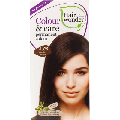 Hairwonder Colour & Care Bio prírodná dlouhotrvající farba na vlasy 4.03 Mocha Brown - mocca