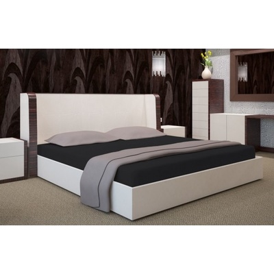 DomTextilu Čierne prestieradlo s gumou 7521-20431 Čierna 200x220