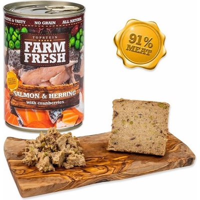 Topstein Farm Fresh Losos a sleď s brusnicami 750 g