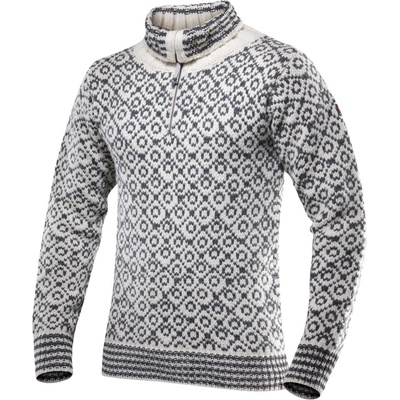 Devold Svalbard sweater zip neck offwhite/antracite