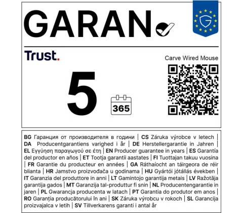 Trust Carve USB Mouse 23733