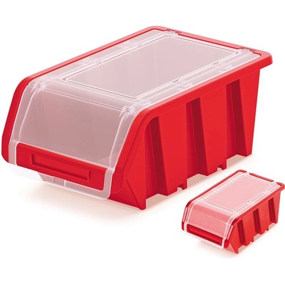 Prosperplast box úložný uzatvárateľný 155x100x70mm TRUCK PLUS KTR16F-3020 červený plast