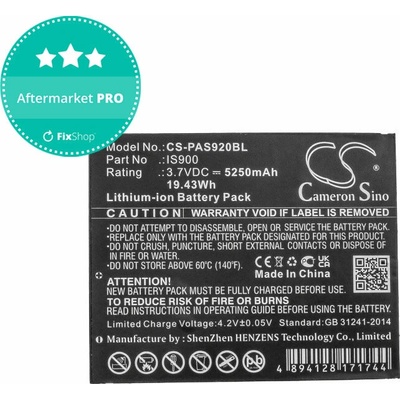 Baterie pro Pax A920, A920c, 5250mAh, Li-Ion, 3.7V, IS900, HQ