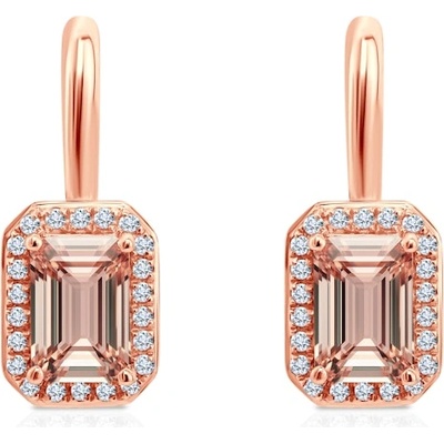 SAVICKI Обеци Savicki: розово злато, морганити, диаманти