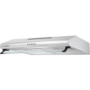 CROWN Абсорбатор Crown HCX 621 IX, Клас D, 130W, 500 м³/ч, 3 степени, 72 dB, LED осветление, Миещ се алуминиев филтър, Инокс (HCX 621 IX)