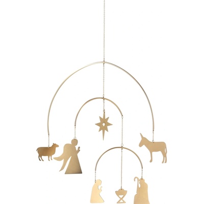 räder Závěsná dekorace Nativity zlatá barva kov