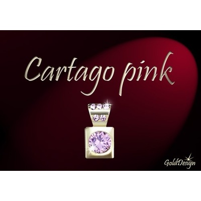 Gold Design Cartago pink přívěsek zlacený GD707