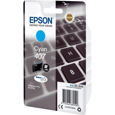 Epson 407 C13T07U240 циан (cyan) оригинална касета (C13T07U240)