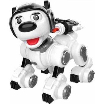 Crazon Интерактивно полицейско куче - робот с черна каска (cr1901-bk)