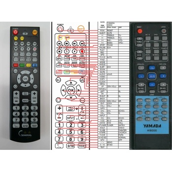 GENERAL YAMADA H9000 - съвместимо дистанционно управление на марката General (H9000)