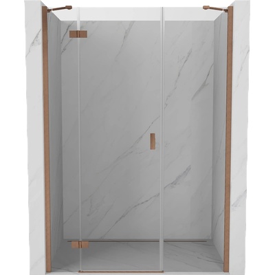 Mexen Mist-H лява люлееща се врата за душ 150 см, прозрачна, четкана мед - 8A5-150-001-65-00-L (8A5-150-001-65-00-L)