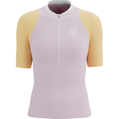 Compressport Дамска тениска Compressport Women's Trail Racing Postural S/S Top Running shirt - Roseate / Orange (916-3351-0214)