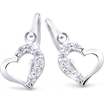 Cutie Diamonds detské srdiečkové náušnice z bieleho zlata s briliantmi DC2757-10-00-X-2