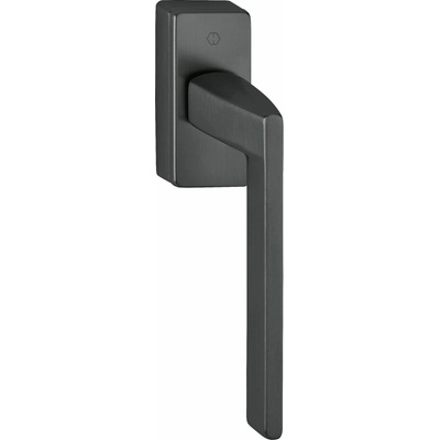 HOPPE okenní klika BERGAMO Secustik, čtyřhr. 7 x 32–42 mm, mosaz satin., černá