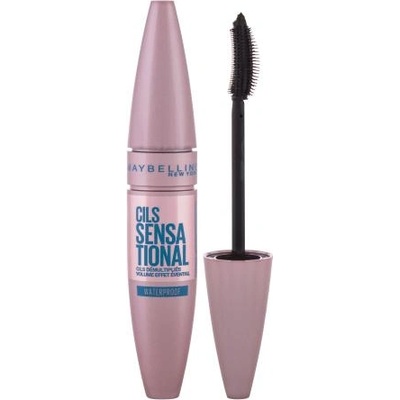 Maybelline Lash Sensational Waterproof водоустойчива спирала за обем, удължаване и оформяне на миглите 9.4 ml нюанс Very Black