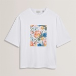 Ted Baker Тениска с щампа Ted Baker Ted Baker Graphic Print Tee - White
