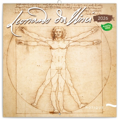 Nástěnný poznámkový Leonardo da Vinci 2026
