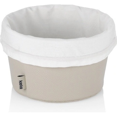 Košík na chleba Grana PU koža strieborná šedá 11,0cm 19,0cm