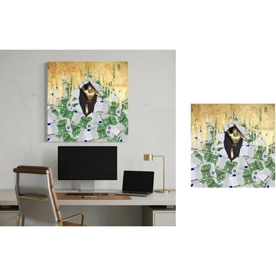 Moderný umelecký 3D obraz na stenu – Dirty Money 80 × 80 cm