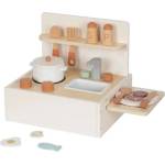 Tooky Toy Игрален комплект Tooky Toy - Дървена настолна детска кухня с аксесоари, 19 части (TJ754) - baby