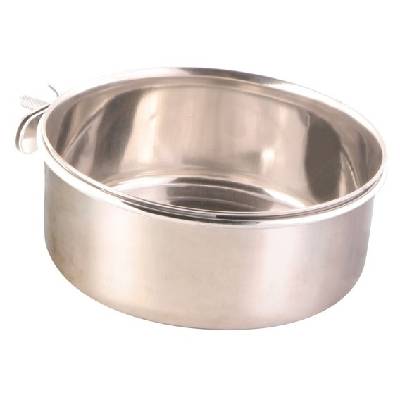 Trixie Nerezové krmítko s pevným úchytom do klietky 300ml / 9cm