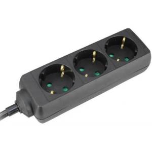 Commel Разклонител Commel 3 гнезда 1.4м черен C232-321 (3858890446913)