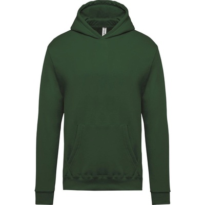Kariban K477 detská mikina s kapucňou Forest Green