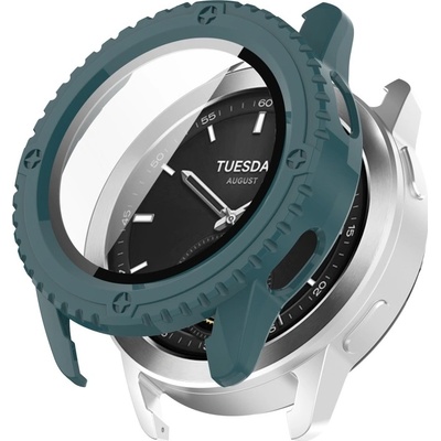 PROTEMIO 71837 PC FULL COVER Plastový kryt so sklom pre Xiaomi Watch S3 zelený