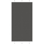 vidaXL Плисирана щора черна 110x200 cm Ширина на плата 109, 4 cm (4015162)