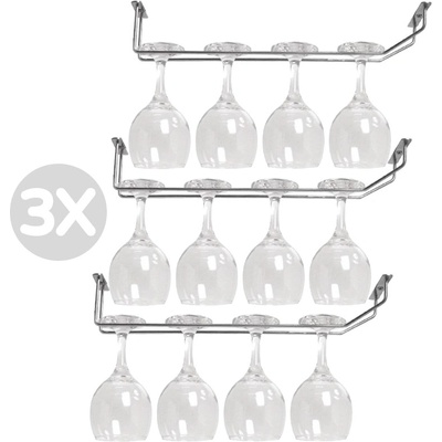 Zvýhodněný multipack - 3x Olympia držák na sklenice na víno chromovaný 406mm
