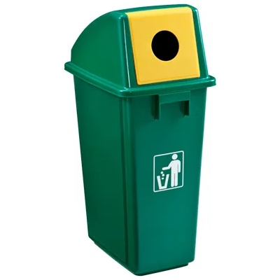 HORECANO GX-001B-Кош с люлеещ капак с дупка 58L 47x33xh81cm ЗЕЛЕН (0114151)