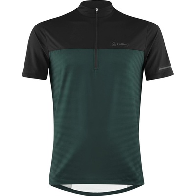 Löffler Мъжка фланелка с къс ръкав за колоездене Löffler Bike Shirt Half-Zip Glow Cycling jersey - Forest - размер 48 (EU) (056-3501-0511)