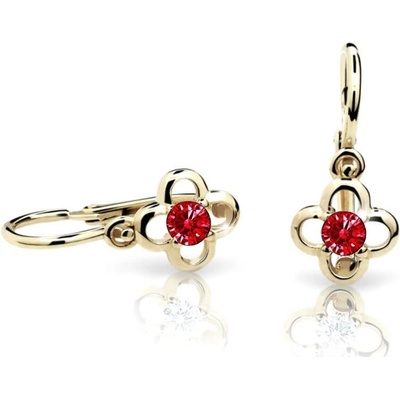 Cutie Jewellery zlaté detské náušnice C1944-10-X-1 červená