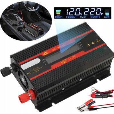 Green Cell PowerInverter LCD 12 V 2000W/40000W čistá sinusoida