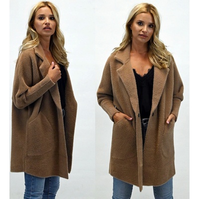 Fashionweek Exkluzívny alpakový kabát ZIZI-ALPAKA Camel