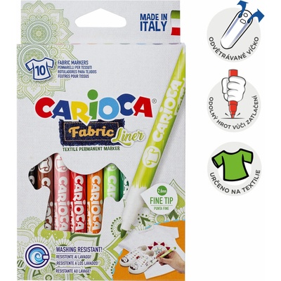 Carioca Fabric Liner 10 ks na textil