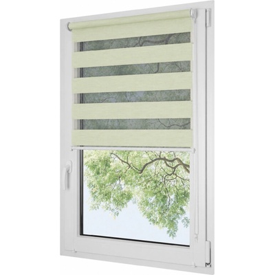 Dekodum Roleta Den a Noc neinvazivní Premium Olivový 96 x 220 cm pravá - Bílá