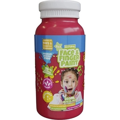 Boti natural prírodná farba na maľovanie prstami a na tvár červená 250 ml