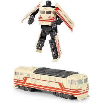 Rappa, Чехия 2 в 1 Метален робот и бежов локомотив, сгъваем, 12 см